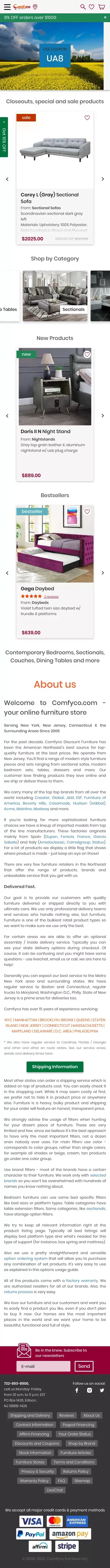 Comfyco | New York & New Jersey Furniture Store mobile view