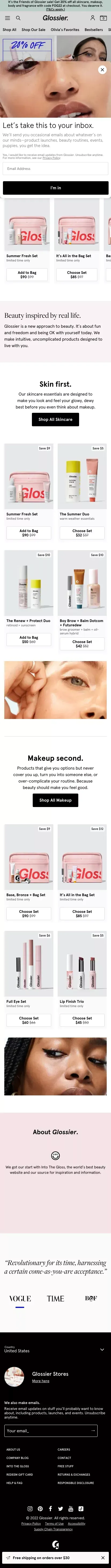 Glossier | Skincare & Beauty Products Inspired by Real Life mobile view
