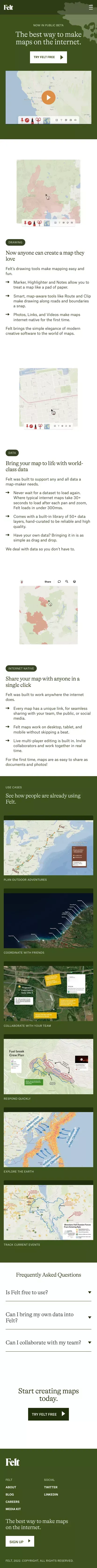 Felt – The best way to make maps on the internet mobile view