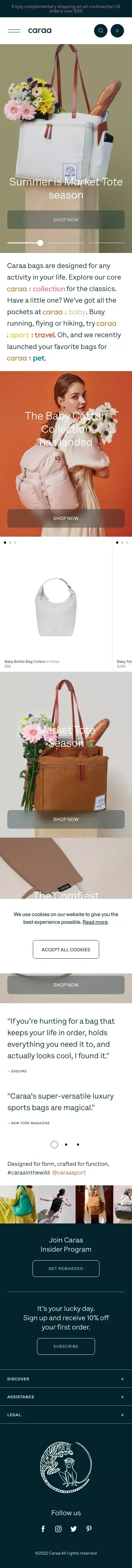 Caraa Bags & Accessories | Caraa - Luxury Sports Bags mobile view