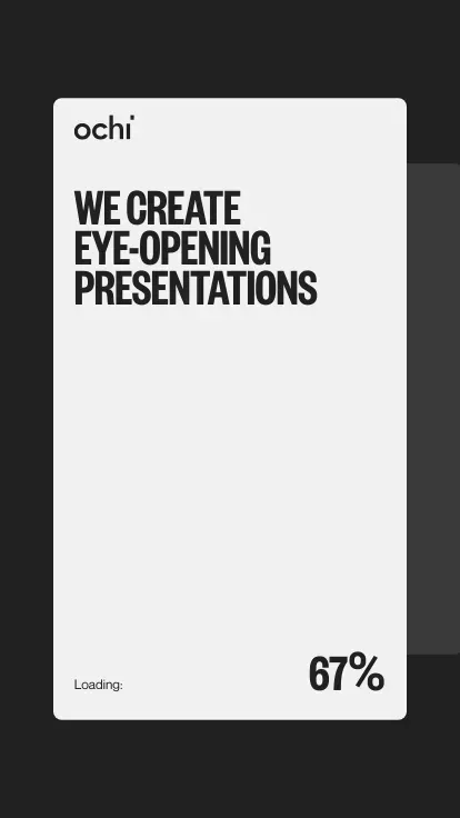 OCHI - Presentation design agency mobile view