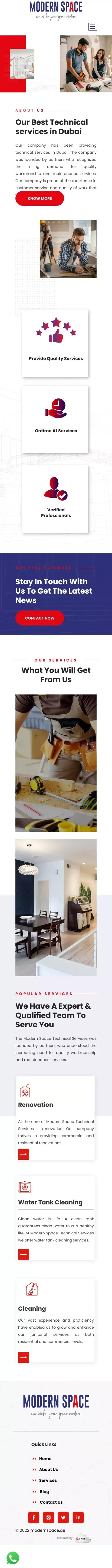 Technical services in Dubai | Technical services companies in Dubai - Modern Space mobile view