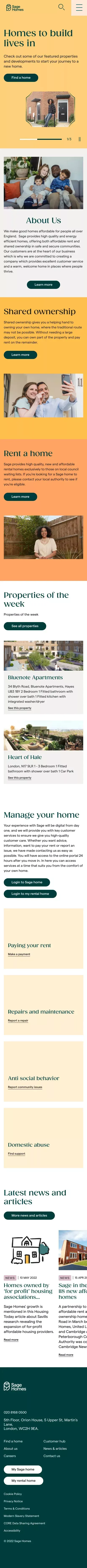 Sage Homes | Providers of quality, affordable homes mobile view