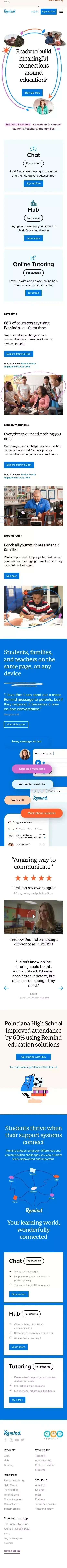 Remind is the best education communication platform. A solution built for educators, administrators, students & parents in mind. mobile view