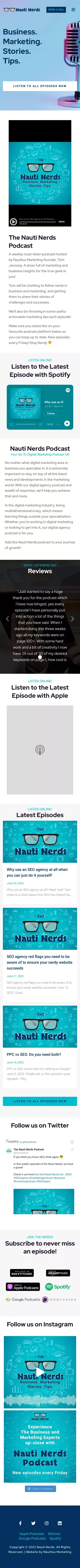 Nauti Nerds Podcast | Digital Agency Podcast | Digital Marketing Podcast UK mobile view