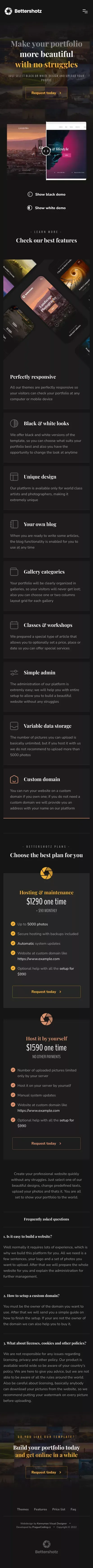BetterShotz | Make your portfolio without any struggles mobile view