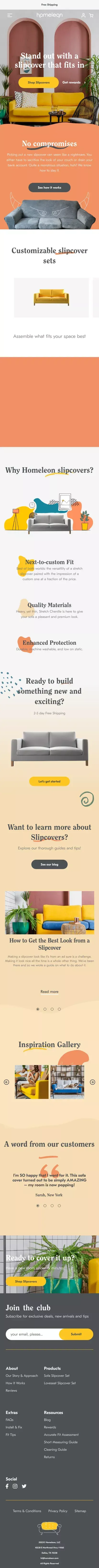 Homeleon | Personalize Your Comfort Zone with our Slipcovers mobile view