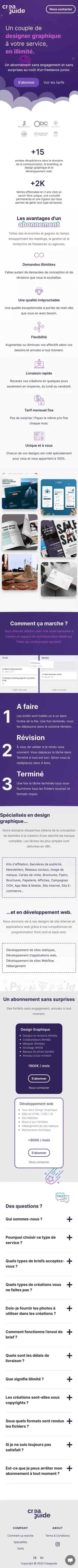 Creaguide - Service de design graphique en illimité par abonnement mobile view