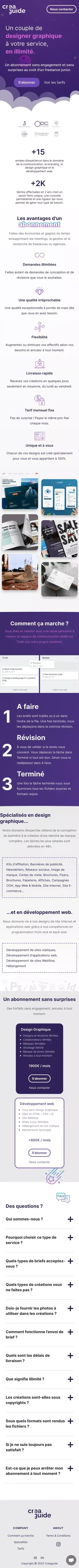 Creaguide - Service de design graphique en illimité par abonnement mobile view