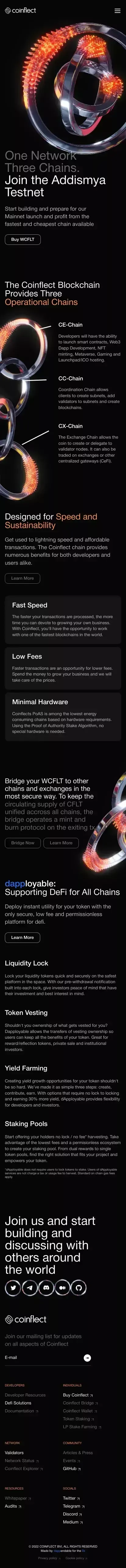 Coinflect mobile view