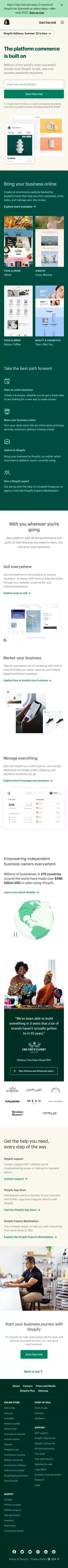 Start and grow your e-commerce business - 14-Day Free Trial mobile view