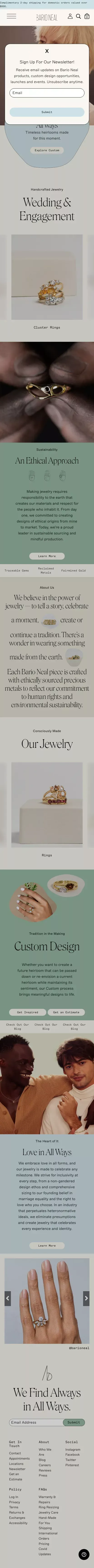 Custom Jewelry | Wedding Rings - Bario Neal mobile view