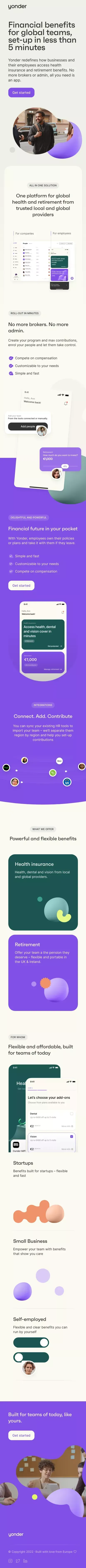 Yonder mobile view