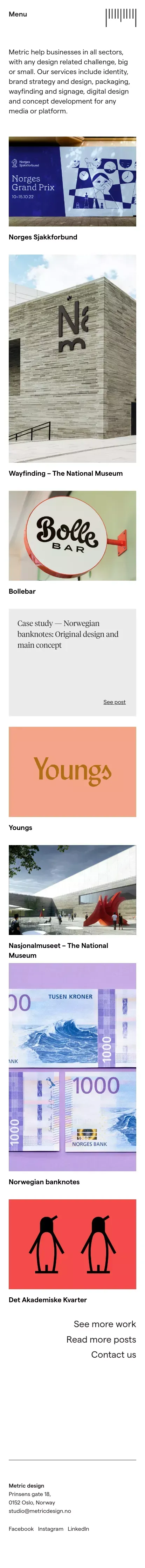 Metric mobile view