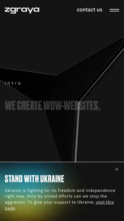 Zgraya. A full-service digital agency. mobile view