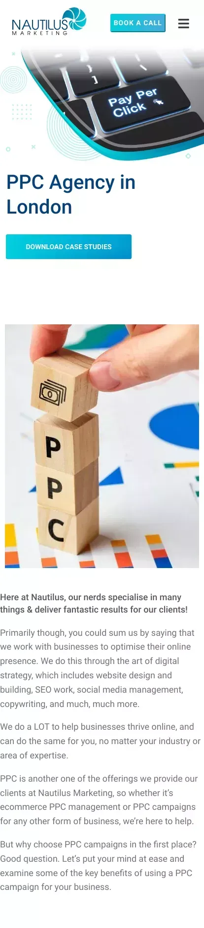PPC Agency London - Pay Per Click Management Services - eCommerce PPC Management mobile view
