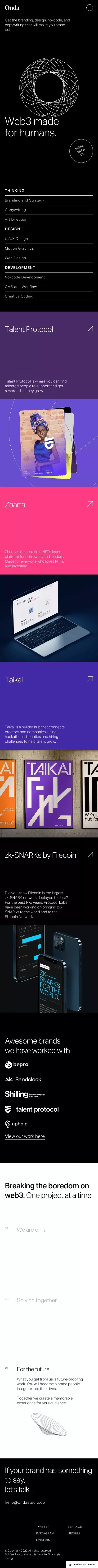 Onda Studio • Digital design that breaks the boredom mobile view