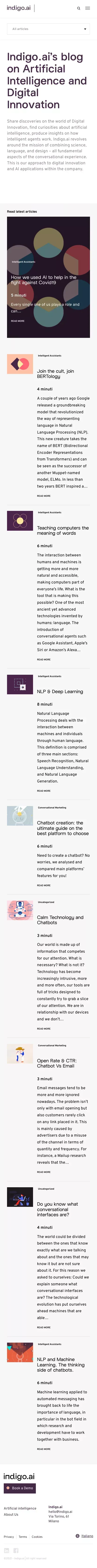 Indigo.ai's blog on Digital Innovation and AI mobile view