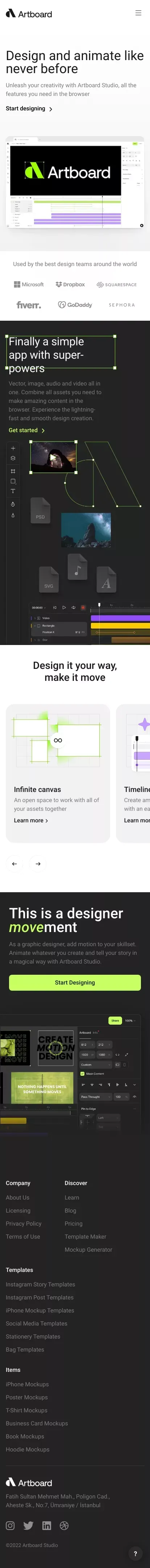 Artboard Studio: Design and Animate Like Never Before mobile view