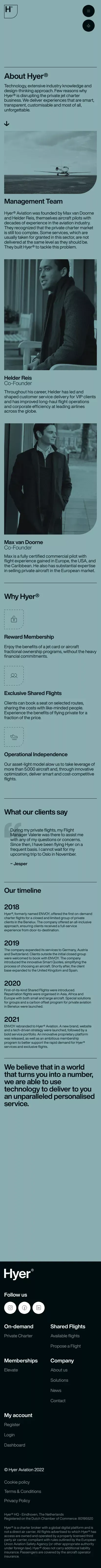 About Hyer®· Hyer Aviation mobile view