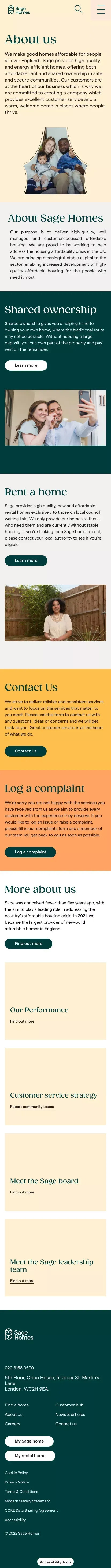 About us | Sage Homes mobile view