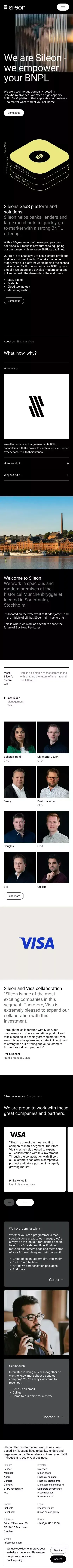 We are Sileon. We empower your BNPL offering - About Sileon mobile view