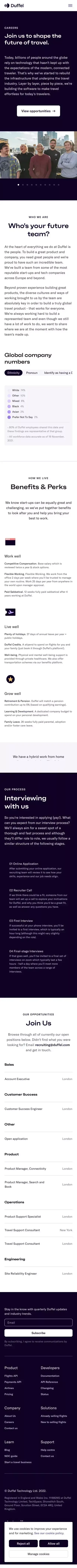 Careers – Duffel mobile view
