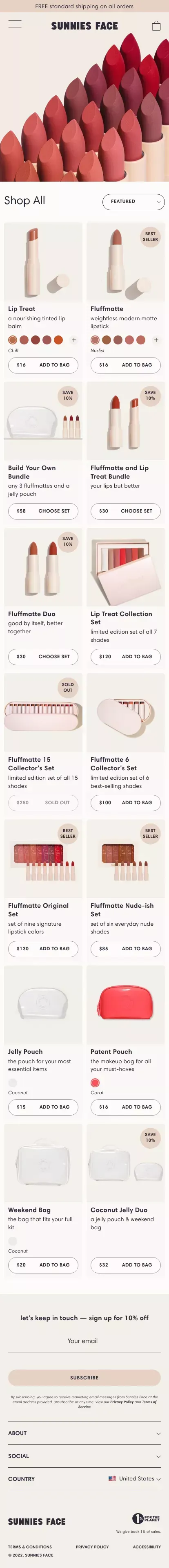 Shop All Products | Sunnies Face Cruelty Free Makeup mobile view