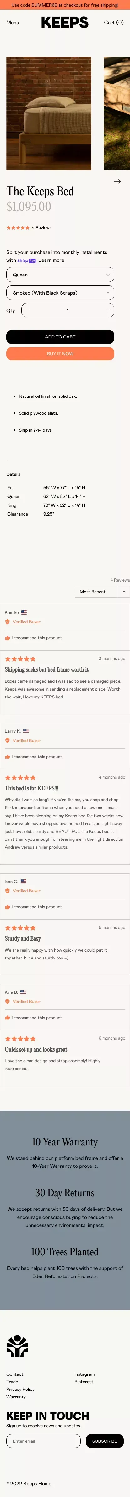 The Keeps Bed                  – Keeps Home mobile view