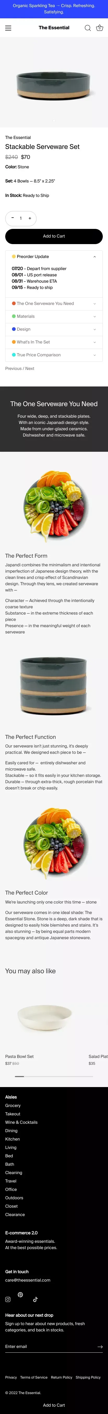 Stackable Serveware Set – The Essential mobile view