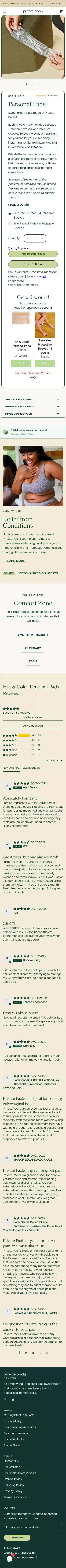 Shop Hot & Cold Vulva Personal Pads | Private Packs mobile view