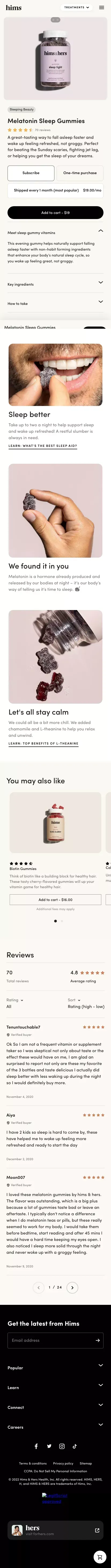 Sleep Gummy Vitamins | hims mobile view