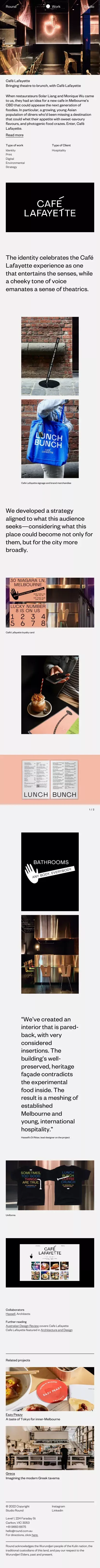 Cafe Lafayette Brand Identity â Studio Round mobile view