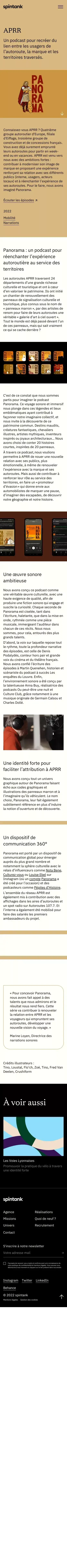 APRR | Réalisation | Spintank mobile view