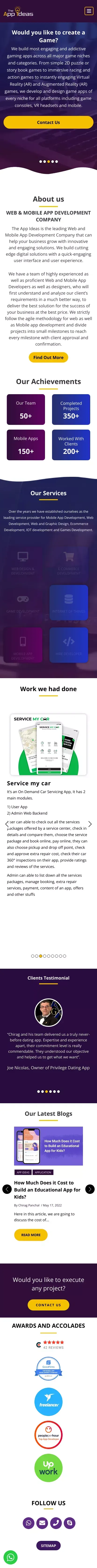 Best Web & Mobile App Development Company - The App Ideas mobile view