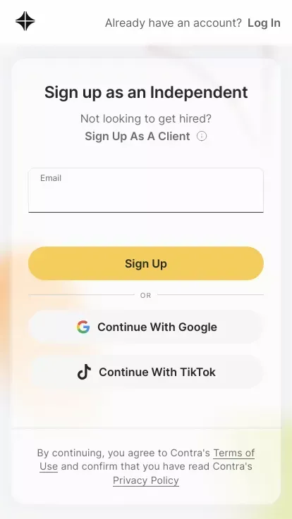 Contra – Work the Way You Want mobile view