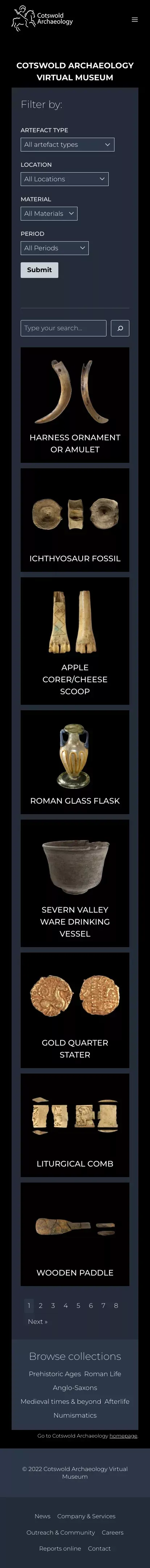 Home - Virtual Museum mobile view