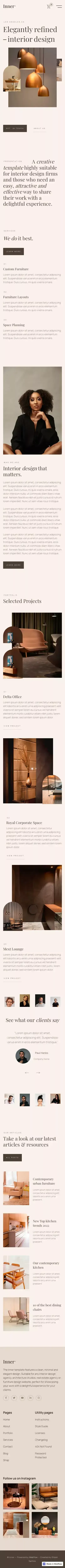 Inner - Webflow Ecommerce Website Template mobile view