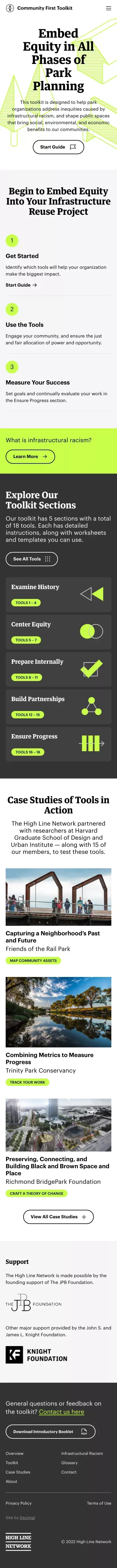 High Line Network - Embed Equity in all phases of Park Planning mobile view