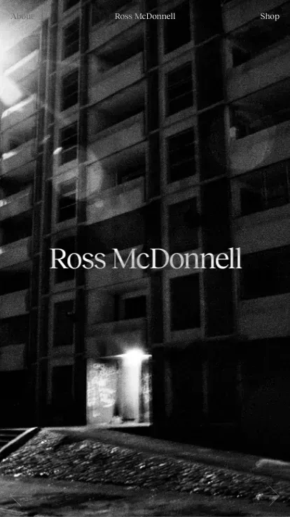 Ross McDonnell mobile view