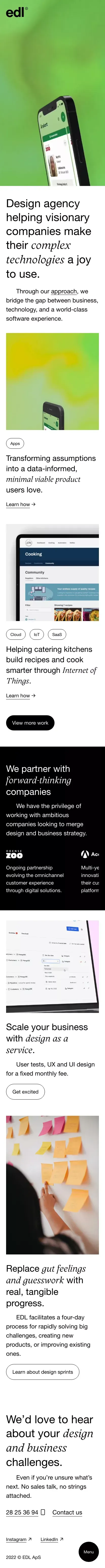 EDL – Helping companies build world-class software mobile view