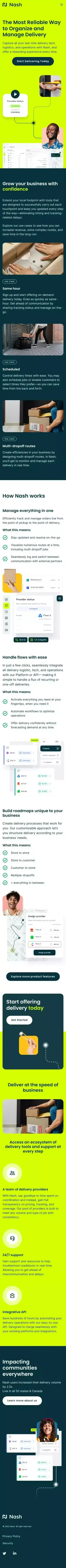 Nash - Reliable local delivery for any business mobile view