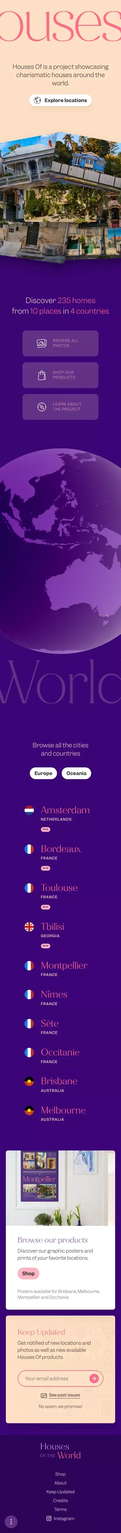Houses Of The World mobile view