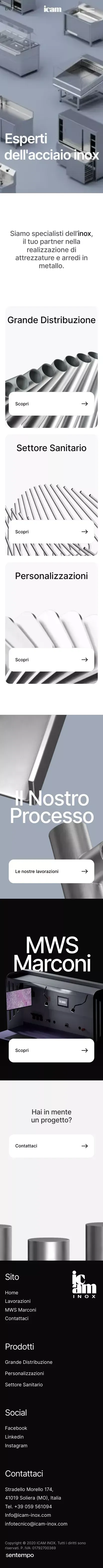 Icam INOX | Specialisti dell'inox mobile view