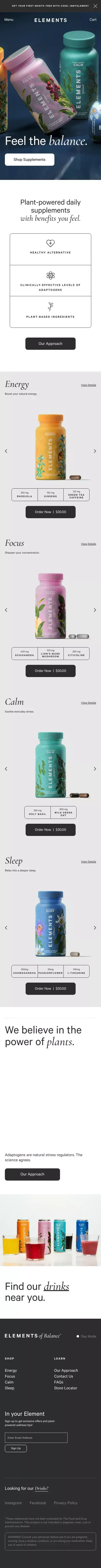 Plant-Powered Supplements, Benefits You Feel | Elements | Elements of Balance mobile view