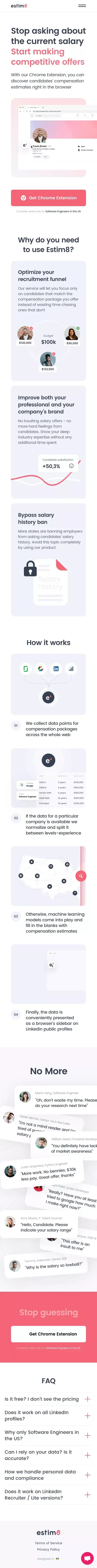 Estim8.ai | Salary Estimates on Linkedin mobile view
