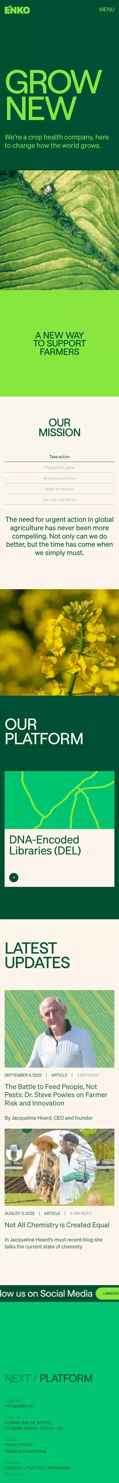 ENKO – GROW NEW mobile view