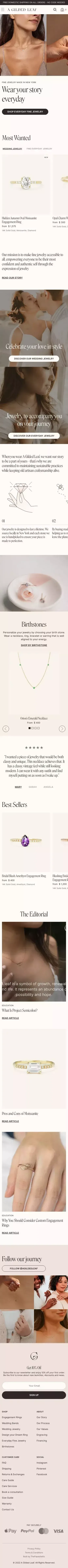A Gilded Leaf | Wedding  & Everyday Fine Jewelry mobile view