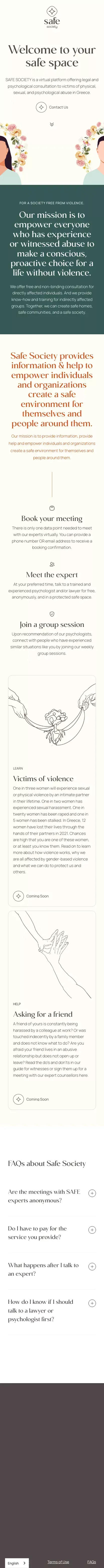 Safe Society - Platform for Legal & Psychological Consultation mobile view
