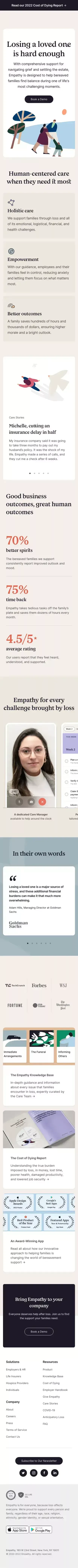 Support for Loss | Empathy mobile view